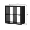 4-Cube Storage Organizer, Solid Black - Solid Black