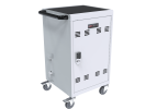 Mobile Charging Cart and Cabinet for Tablets Laptops 30-Device With Combination Lock(White) - as Pic