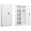 Locker Cabinet White 35.4"x15.7"x70.9" Steel - White