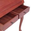 Secretary Desk Brown 30.7"x16.5"x40.6" Solid Mahogany Wood - Brown