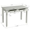 43.3'' Computer Board Desk with 2 Drawers - grey - pic