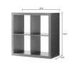 4-Cube Storage Organizer, Solid Black - Gray