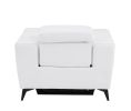 Global United Top Grain Italian Leather Chair with Power Recliner - as Pic