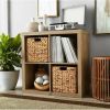 4-Cube Storage Organizer, Solid Black - Natural