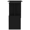 Corner Desk Black 78.7"x19.7"x29.9" Engineered Wood - Black