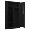 Locker Cabinet Black 35.4"x15.7"x70.9" Steel - Black