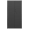 Locker Cabinet Anthracite 35.4"x15.7"x70.9" Steel - Anthracite