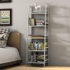 WTZ Bookshelf; Ladder Shelf; 5 Tier Bamboo Bookcase; Modern Open Book Case for Bedroom; Living Room; - default