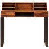 Desk 43.3"x19.7"x37" Solid Wood and Steel - nature