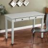 43.3'' Computer Board Desk with 2 Drawers - grey - pic