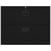 Filing Cabinet Black 35.4"x18.1"x28.5" Steel - Black