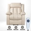 Lehboson Lift Chair Recliners, Electric Power Recliner Chair Sofa for Elderly, (Common, Beige) - as Pic