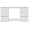 Writing Desk White 55.1"x19.7"x30.3" Engineered Wood - White