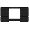 Writing Desk Black 55.1"x19.7"x30.3" Engineered Wood - Black
