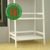 WTZ Bookshelf; Ladder Shelf; 5 Tier Bamboo Bookcase; Modern Open Book Case for Bedroom; Living Room; - default