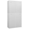 Office Cabinet Light Gray 35.4"x15.7"x70.9" Steel - Light gray