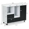 Lateral Mobile Filing Cabinet with 2 Drawers - black
