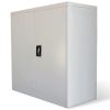 Office Cabinet with 2 Doors Gray 35.4' Steel - Grey