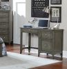 Transitional Styled Furniture Cool Gray Finish 1pc Writing Desk with 2x Drawers 1 Keyboard Tray Home Furniture Office Furniture - as pic