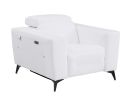 Global United Top Grain Italian Leather Chair with Power Recliner - as Pic