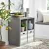 4-Cube Storage Organizer, Solid Black - Gray