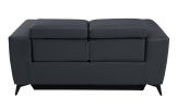 Global United Top Grain Italian Leather Loveseat with Power Recliner - as Pic