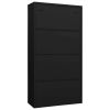 Locker Cabinet Black 35.4"x15.7"x70.9" Steel - Black