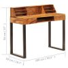 Desk 43.3"x19.7"x37" Solid Wood and Steel - nature