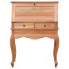 Secretary Desk 30.7"x16.5"x40.6" Solid Mahogany Wood - Brown