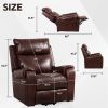 Lehboson Lift Chair Recliners, Electric Power Recliner Chair Sofa for Elderly, (Common, Red Brown) - as Pic