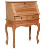 Secretary Desk 30.7"x16.5"x40.6" Solid Mahogany Wood - Brown