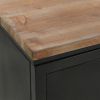 Double Pedestal Desk Solid Firwood and Steel 47.2"x19.7"x29.9" - Black