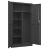 Locker Cabinet Anthracite 35.4"x15.7"x70.9" Steel - Anthracite