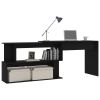 Corner Desk Black 78.7"x19.7"x29.9" Engineered Wood - Black