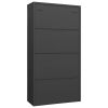 Locker Cabinet Anthracite 35.4"x15.7"x70.9" Steel - Anthracite