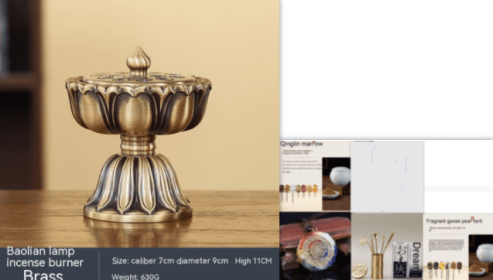 Three-legged Copper Incense Burner Pure Copper Antique Sandalwood Stove (Option: 21Style)