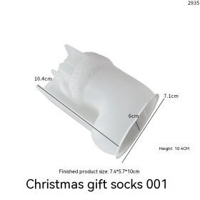Crystal Glue Christmas Snowman Boots Socks Elk Bell Ornaments Silicone Mold (Option: Christmas Gift Socks 001)